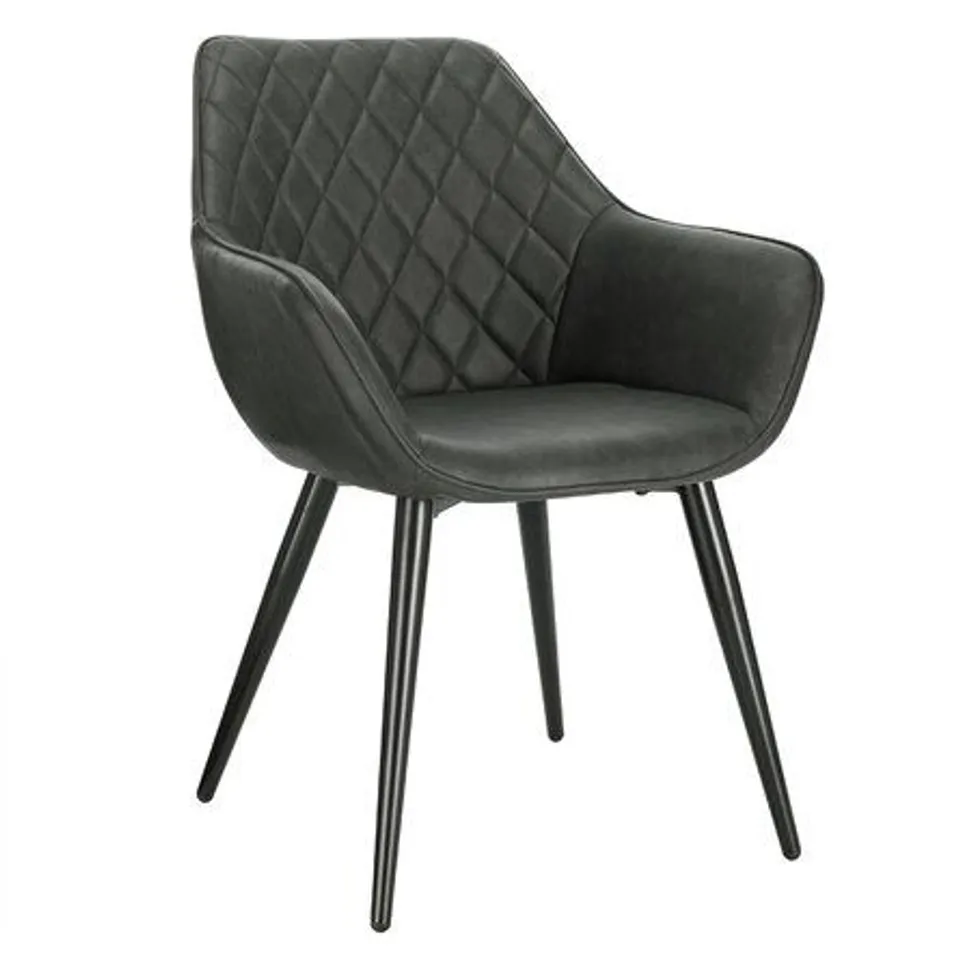 BOXED SET OF 2 WETUMKA ANTHRACITE UPHOLSTERED DINING CHAIR (2 BOXES)