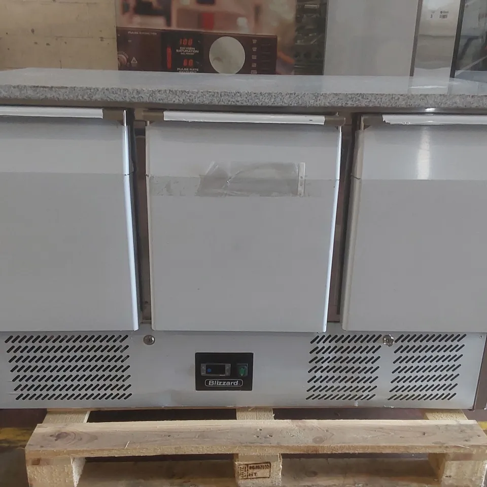 BLIZZARD BCC3-GR-TOPXX 3 DOOR COMPACT PREP COUNTER WITH GRANITE TOP