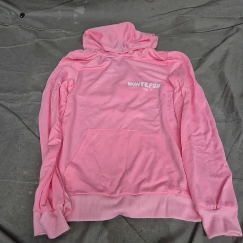 White Fox Pink Hoodie with Logo – Vol.3