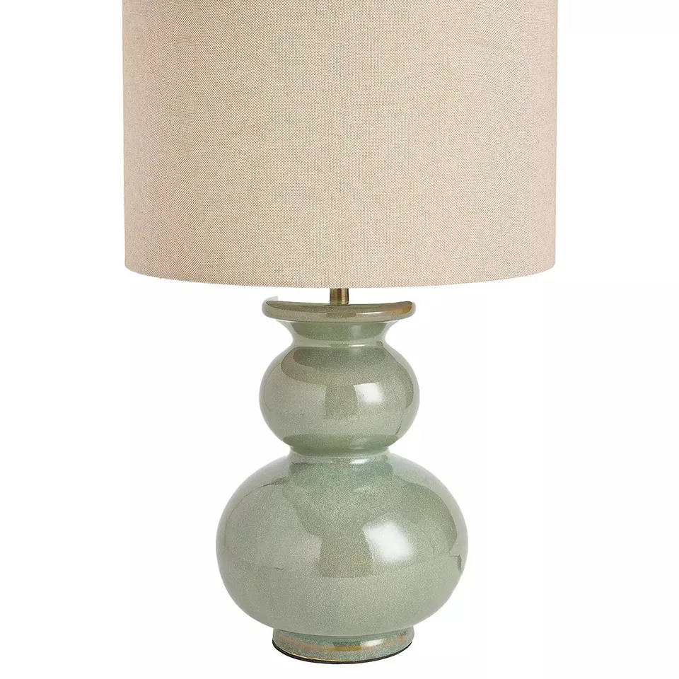 GREEN REACTIVE GLAZE TABLE LAMP
