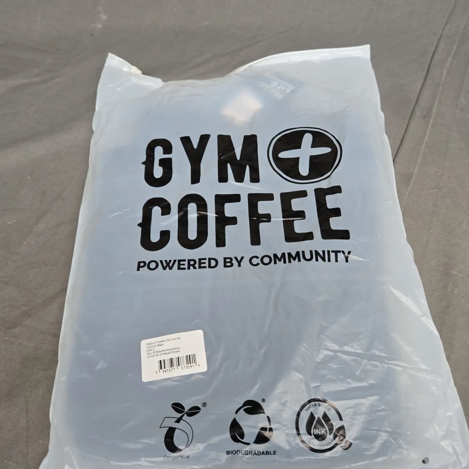 BAGGED GYM+COFFEE CHILL HALF ZIP JUMPER SIZE S