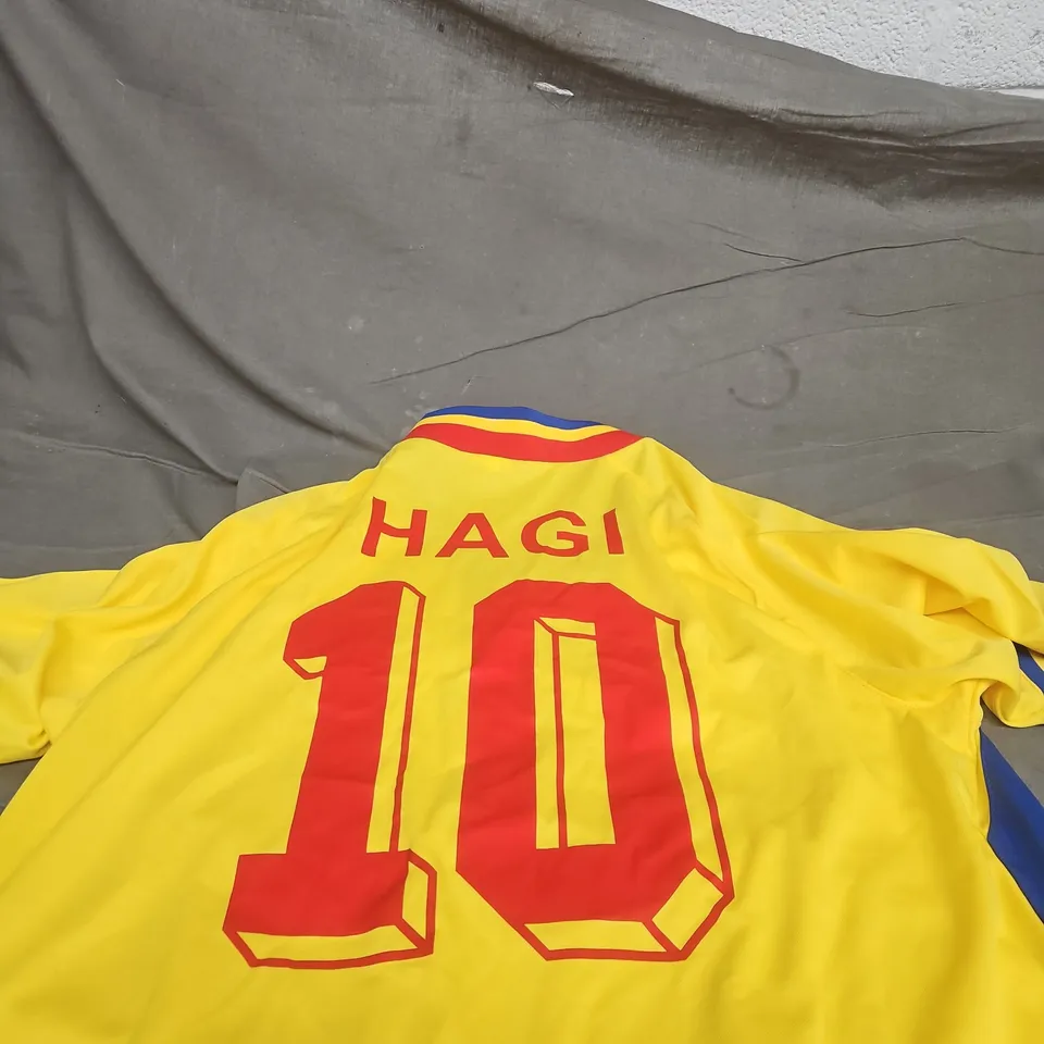ADIDAS ROMANIA "HAGI 10" FOOTBALL SHIRT LARGE WITH TAGS