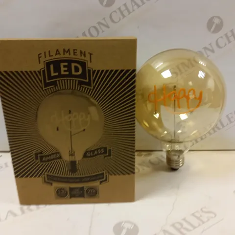 FILAMENT AMBER GLASS E27 "HAPPY" BULB