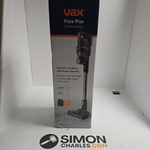 BOXED VAX PACE PLUS CORDLESS VACUUM