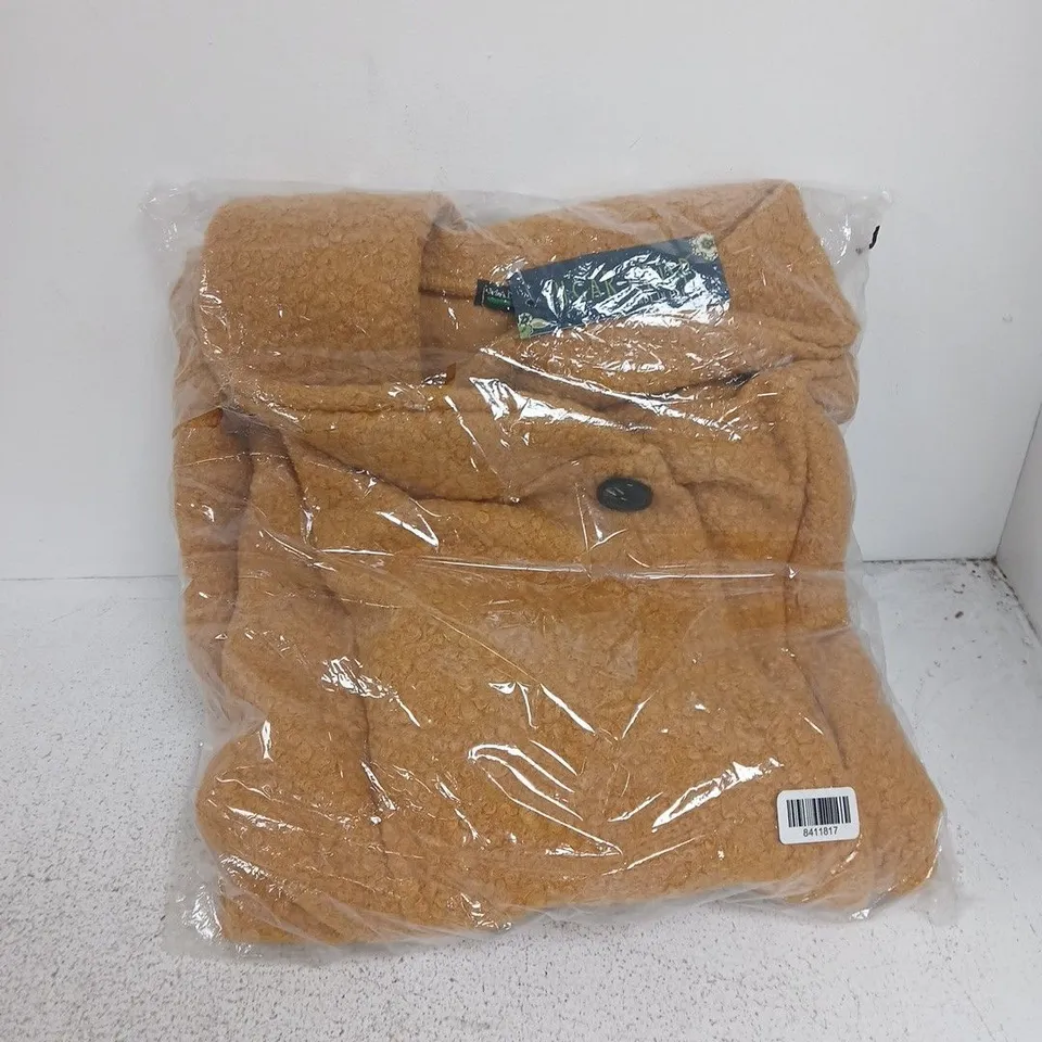WOMEN'S BROWN SHERPA/SHEARLING-STYLE COAT – MADE IN ITALY