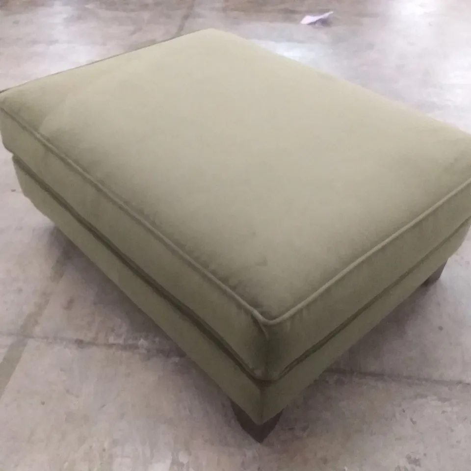 DESIGNER LOUNGE CO WOODLAND MOSS FABRIC FOOTSTOOL