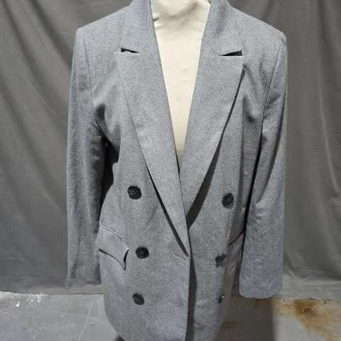 MINT VELVET BLAZER JACKET IN GREY SIZE 12