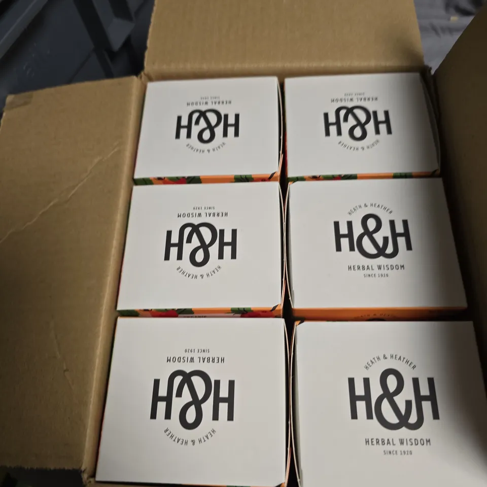 BOX OF 6 H&H HERBAL WISDOM ORGANIC ROSEHIP HERBAL TEA - 20 SACHETS PER BOX
