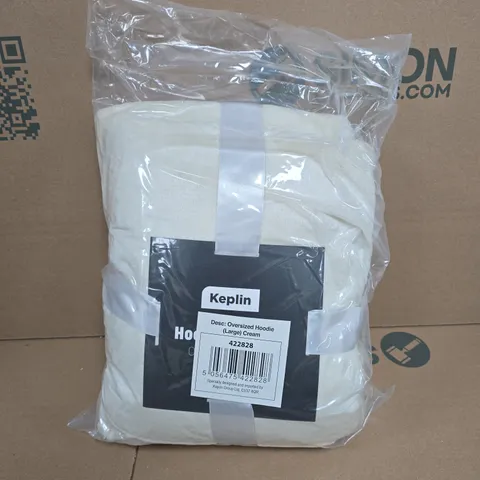 KEPLIN OVERSIZED HOODIE CREAM - LARGE 