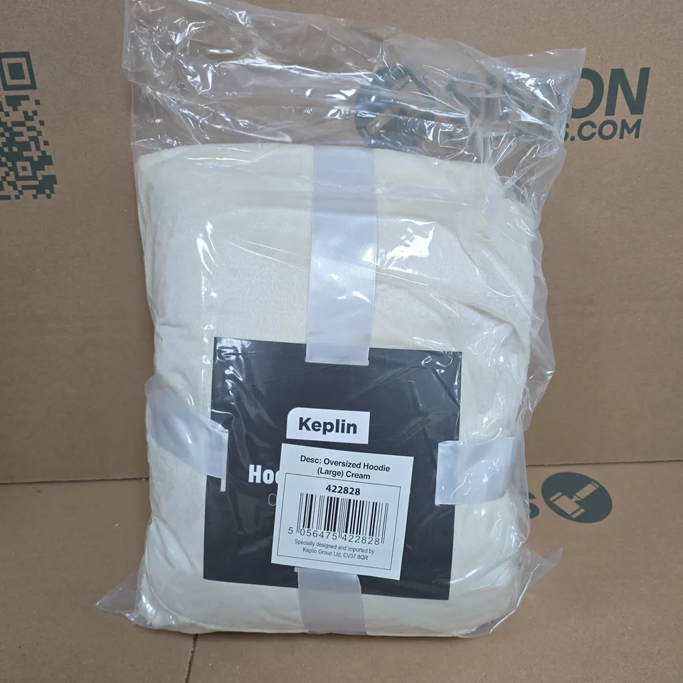 KEPLIN OVERSIZED HOODIE CREAM - LARGE