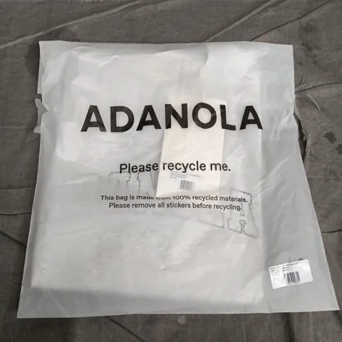 BAGGED ADANOLA VARSITY STITCH SHORT SLEEVE OVERSIZED T-SHIRT β LIGHT GREY MELANGE/BLACK, SIZE S