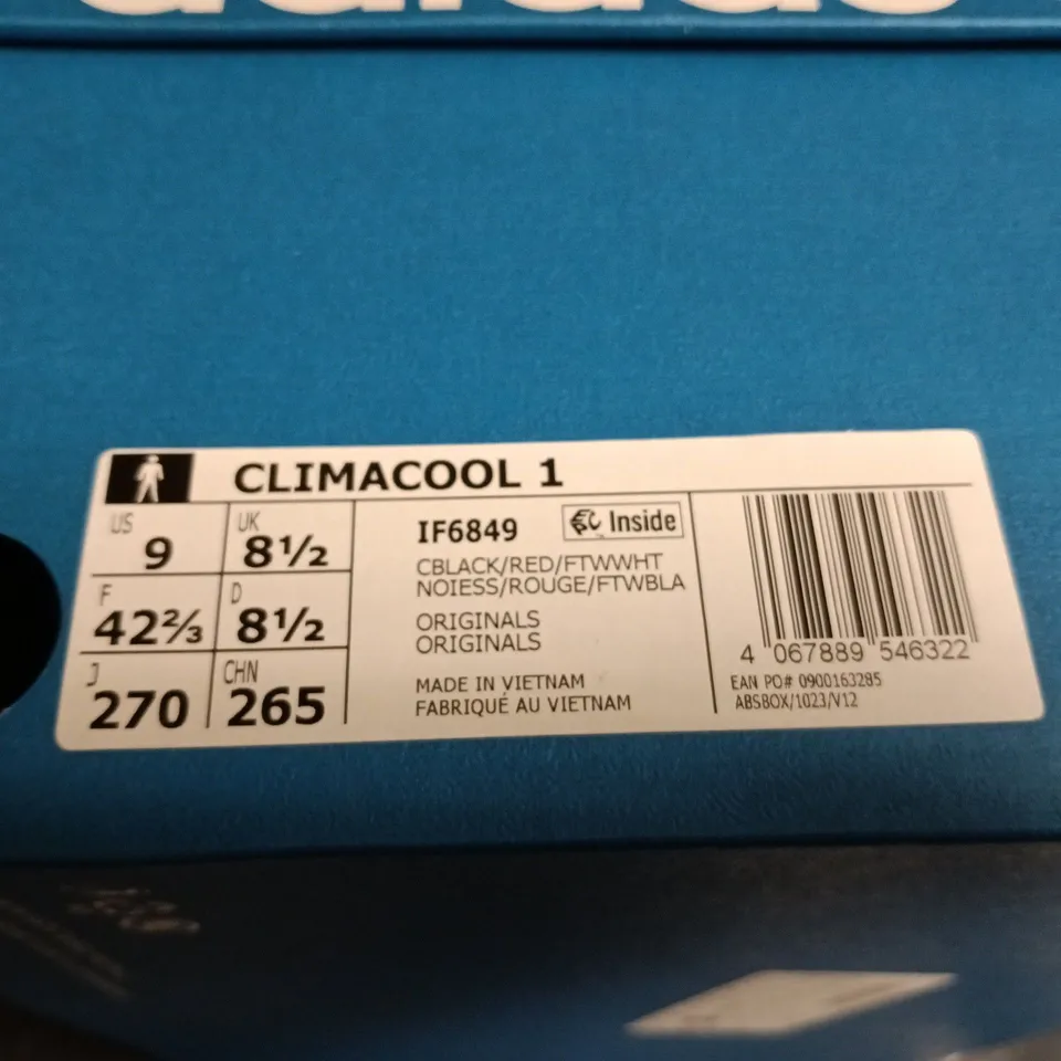 BOXED PAIR OF ADIDAS CLIMACOOL 1 TRAINERS - UK SIZE 8.5