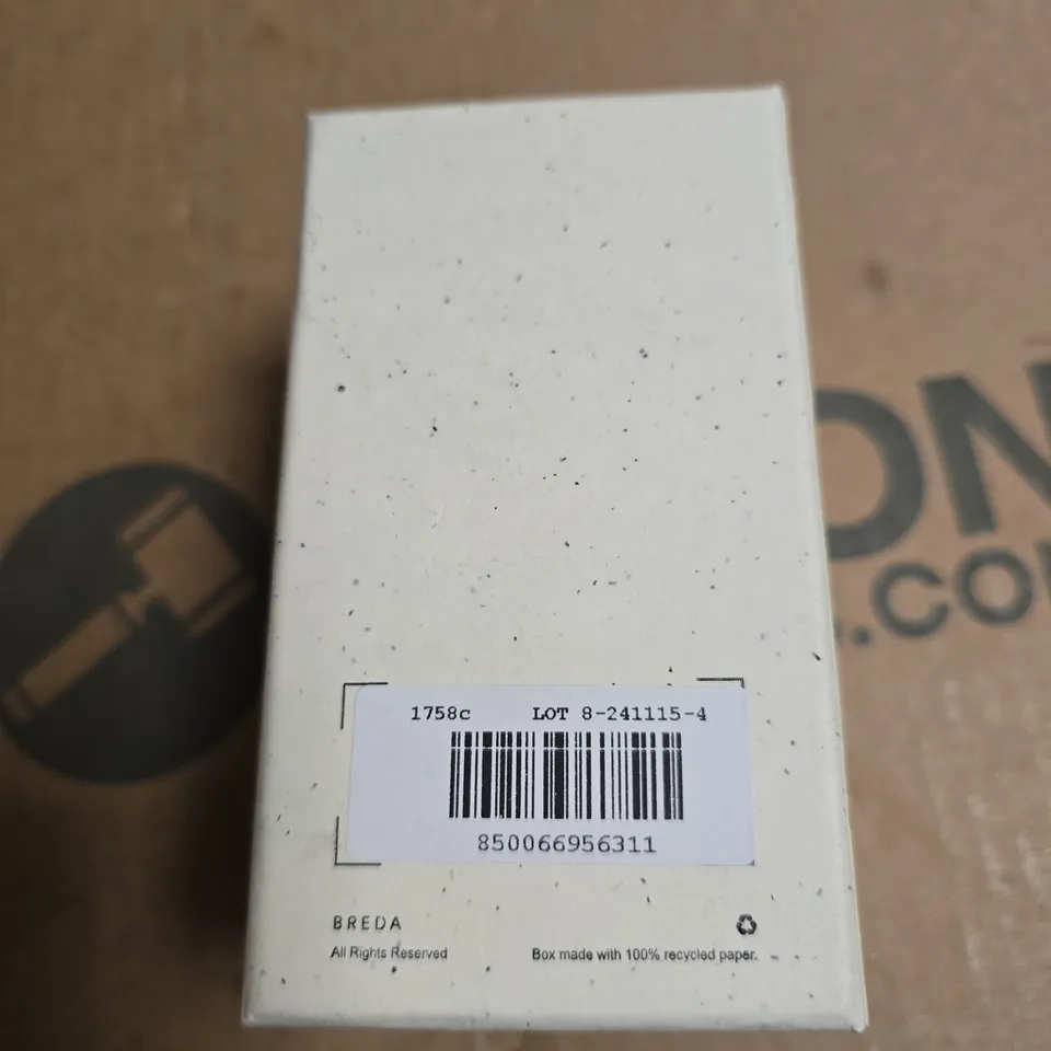 BREDA LADIES WATCH - GOLD TONE MESH BRACELET, SQUARE ORANGE DIAL, BOXED