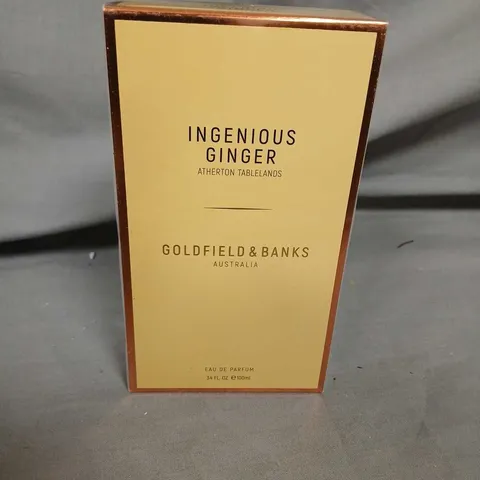 BOXED AND SEALED INGENIOUS GINGER GOLDFIELD AND BANKS AUSTRAILIA EAU DE PARFUM 100ML