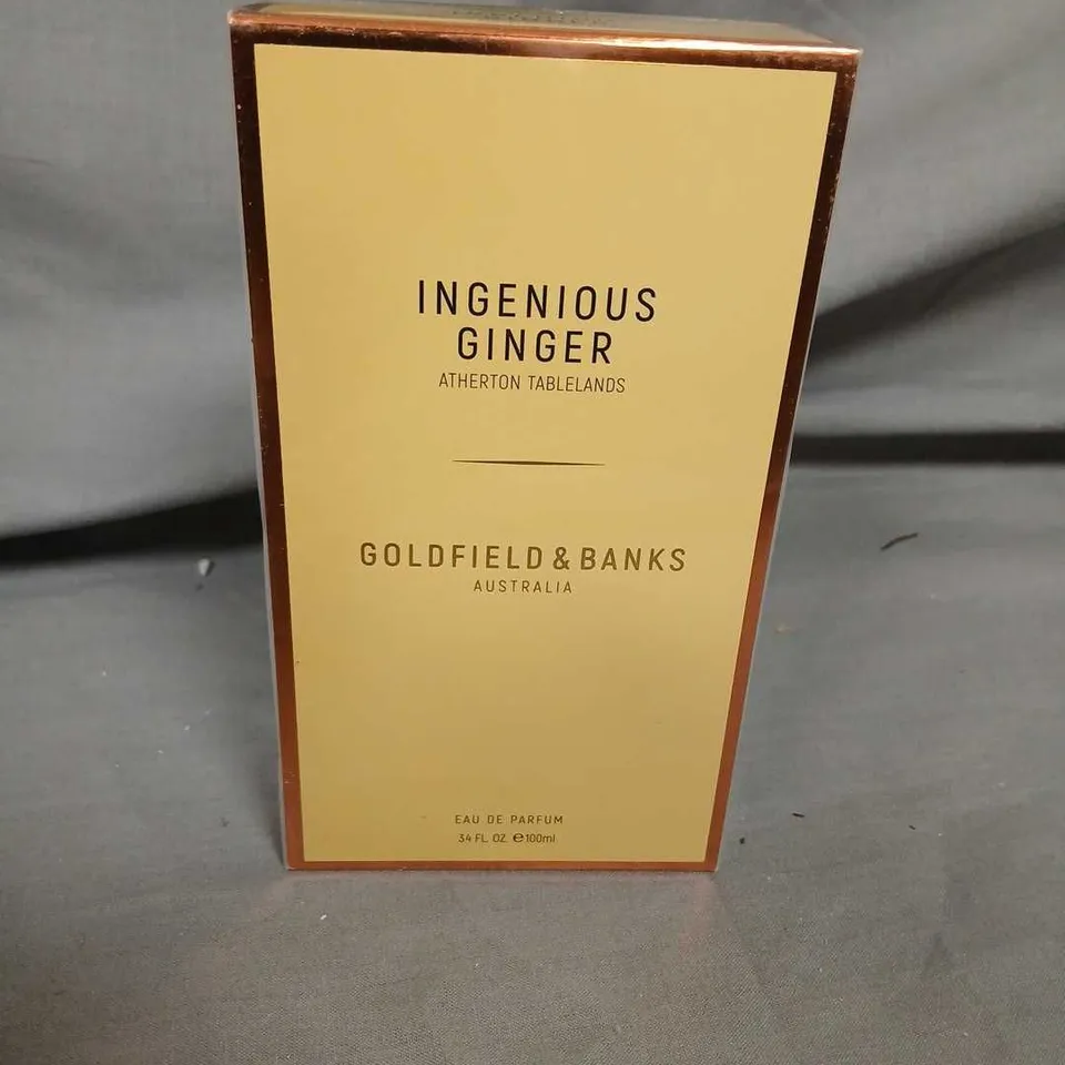 BOXED AND SEALED INGENIOUS GINGER GOLDFIELD AND BANKS AUSTRAILIA EAU DE PARFUM 100ML