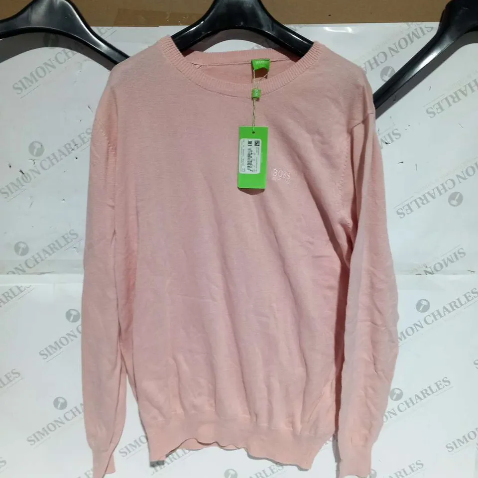 HUGO BOSS SALBO SALMON JUMPER SIZE UNSPECIFIED
