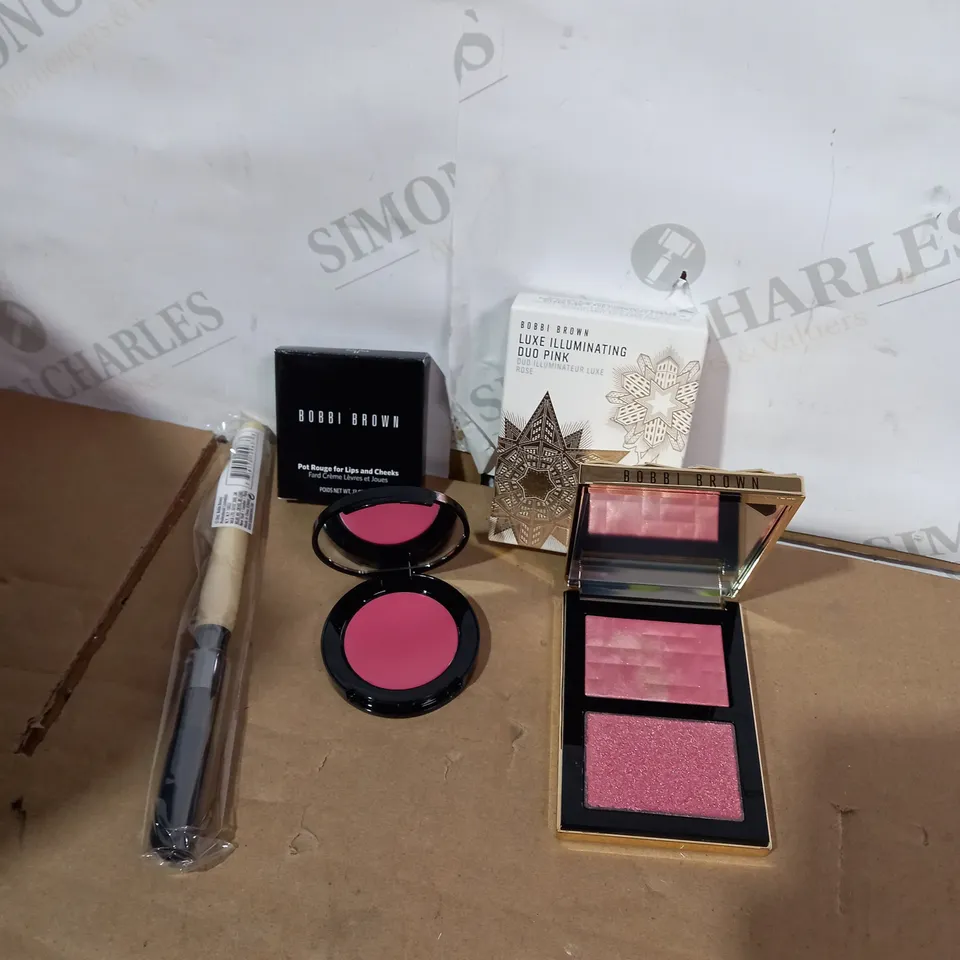 BOBBI BROWN SHEER POWDER BRUSH, POT ROUGE AND HIGHLIGHTING POWDER	