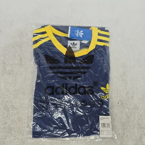BAGGED ADIDAS 3-STRIPES T-SHIRT IN BLUE SIZE MEDIUM