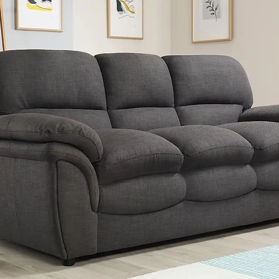 BOXED ROCHESTER SLATE GREY THREE SEATER SOFA 