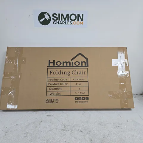 HOLMION FOLDING CHAIR PINK BOXED PHM8015