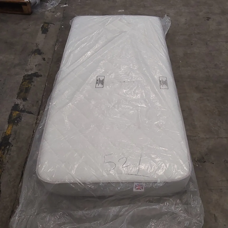 QUALITY BAGGED 3' SINGLE DUAL LAYER 600 HYBRID MATTRESS 