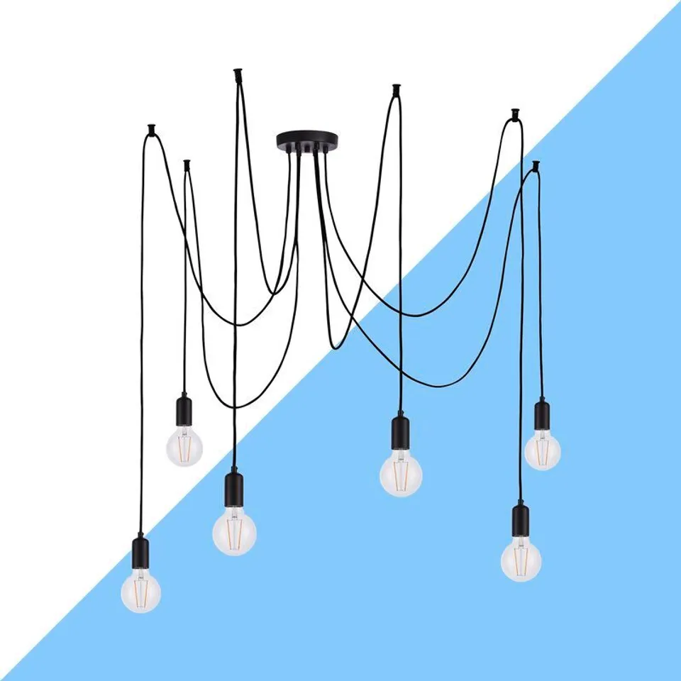 BOXED DRISHYA 6 LIGHT CLUSTER BULB PENDANT