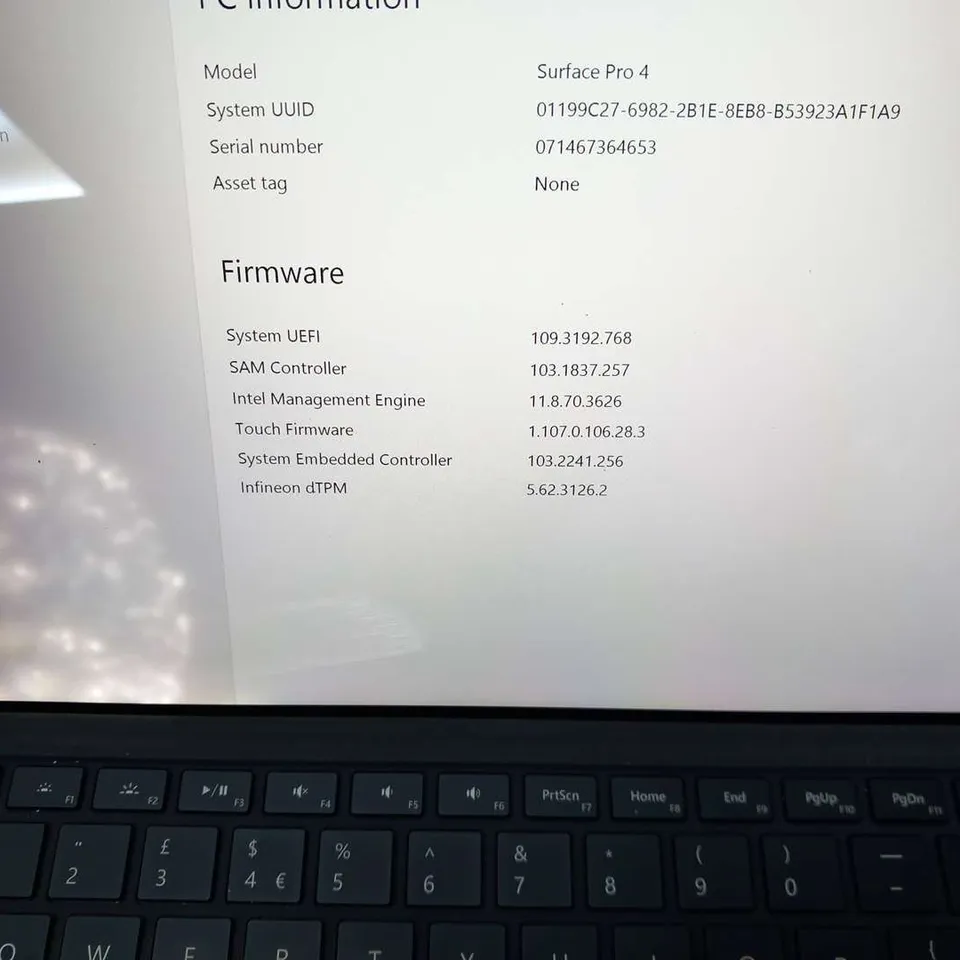 MICROSOFT SURFACE PRO 4 128GB