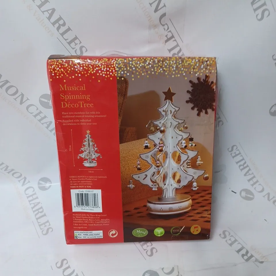 MUSICAL! SPINNING! DECOTREE - SILVER/WHITE RRP £24.99