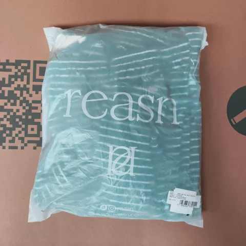 BAGGED REASN TOWELLING HIGH WIST TROUSERS IN JELLY BEAN GREEN SIZE UK 18