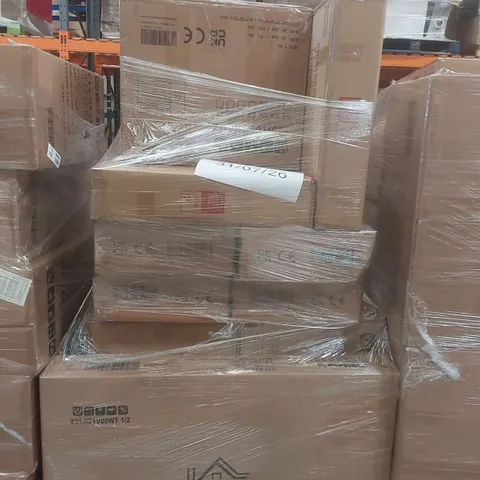 PALLET CONTAINING A VERY LARGE QUANTITY OF ASSORTED DESIGNER FURNITURE PARTS INCLUDING: RECLINER CHAIR PARTS, WARDROBE PARTS ECT