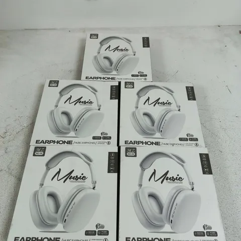 5 X BOXED MZ-09 WIRELESS BLUETOOTH HEADPHONES