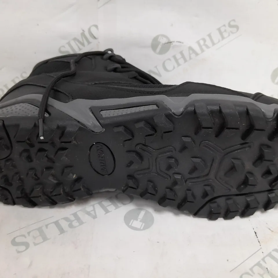 BOXED PAIR OF NORTIV8TE LACE UP BOOTS IN BLACK - UK 8