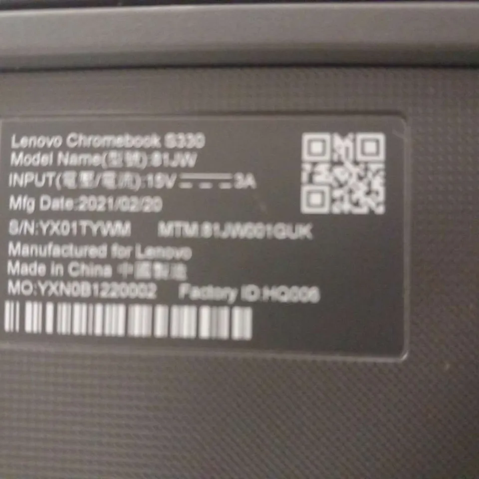 BOXED LENOVO CHROMEBOOK S330