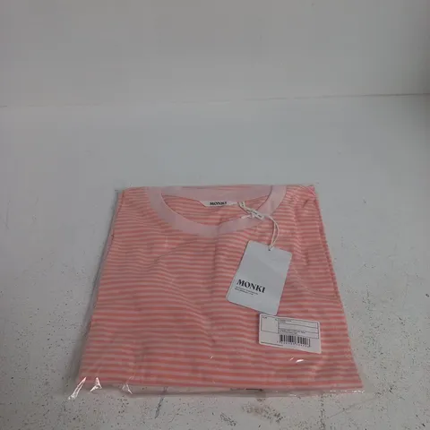 MONKI PINK STRIPED TOP – WOMEN'S CLOTHING (SEALED PACKAGING) XL
