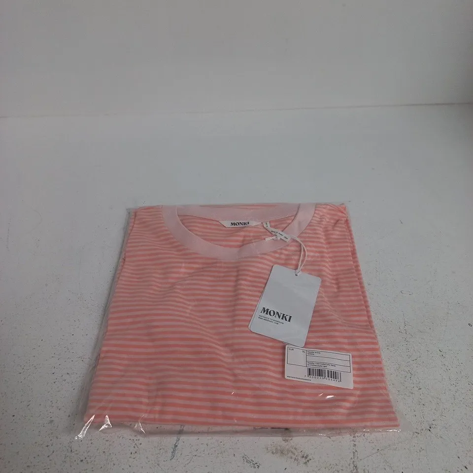 MONKI PINK STRIPED TOP – WOMEN'S CLOTHING (SEALED PACKAGING) XL