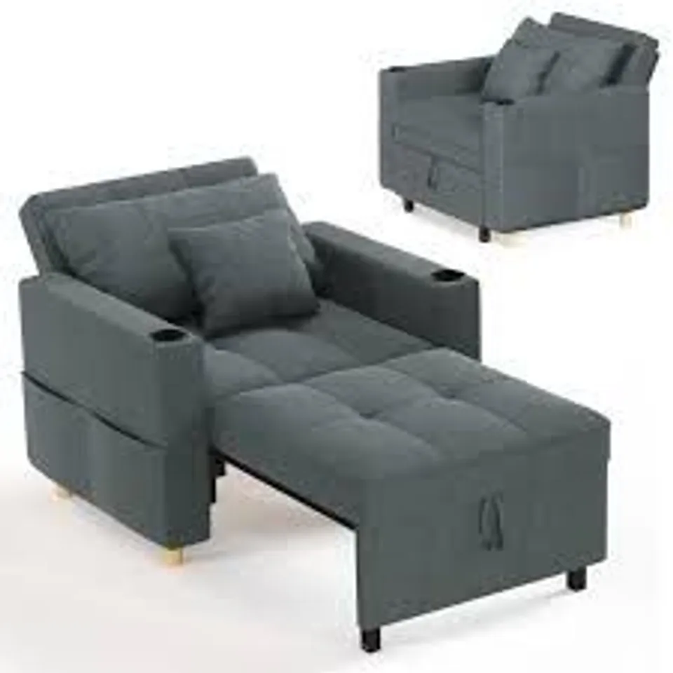 BOXED SLEEPER SOFA BED - DARK GREY (2 BOX)