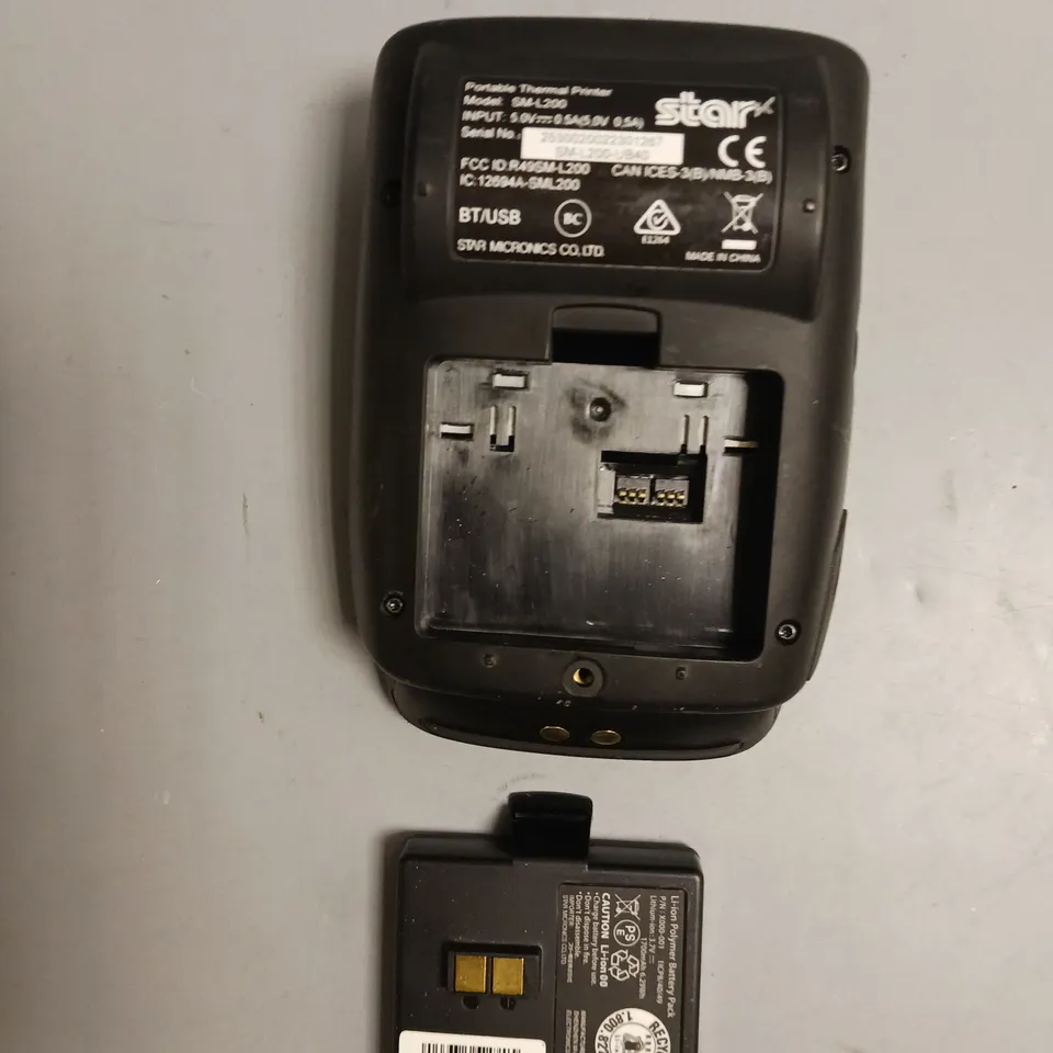 STAR MICRONICS PORTABLE THERMAL PRINTER BATTERY INCLUDED