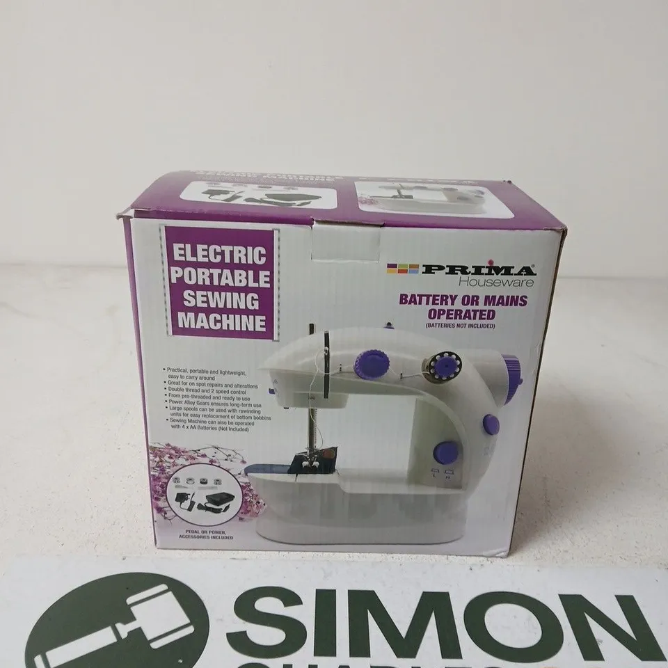 PRIMA ELECTRIC PORTABLE SEWING MACHINE – BOXED