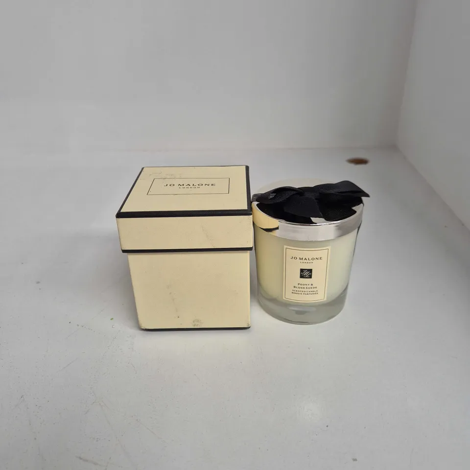 JO MALONE LONDON PEONY & BLUSH SUEDE SCENTED CANDLE – GLASS JAR, BOXED