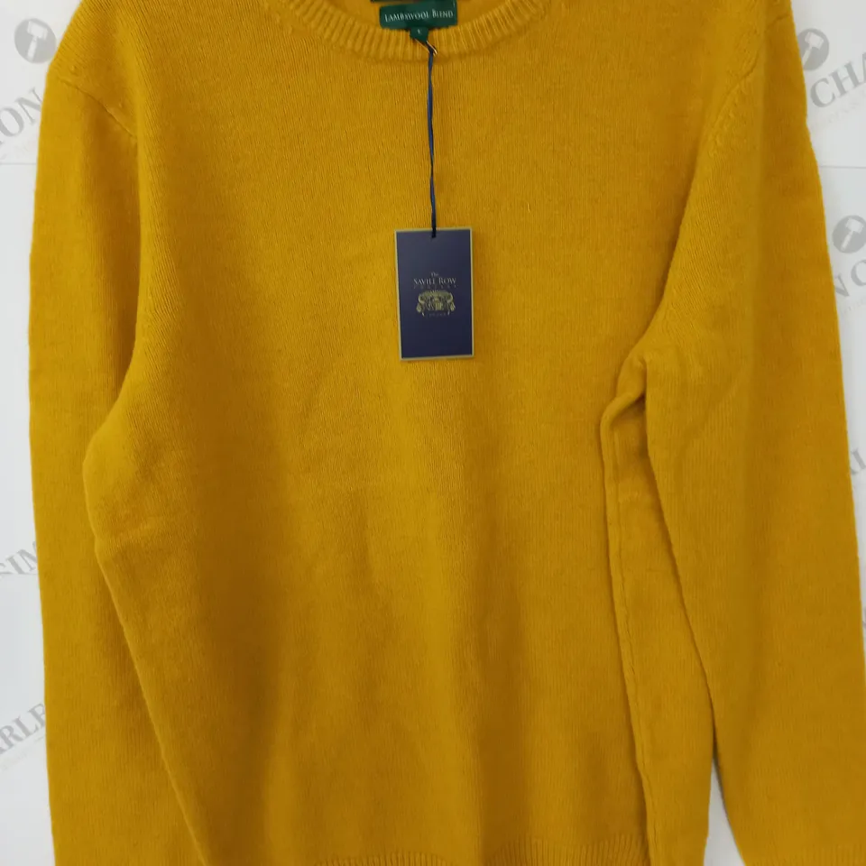 SAINTS ROW COMPANY LAMBSWOOL BLEND CREW UMPER IN MUSTARD - L