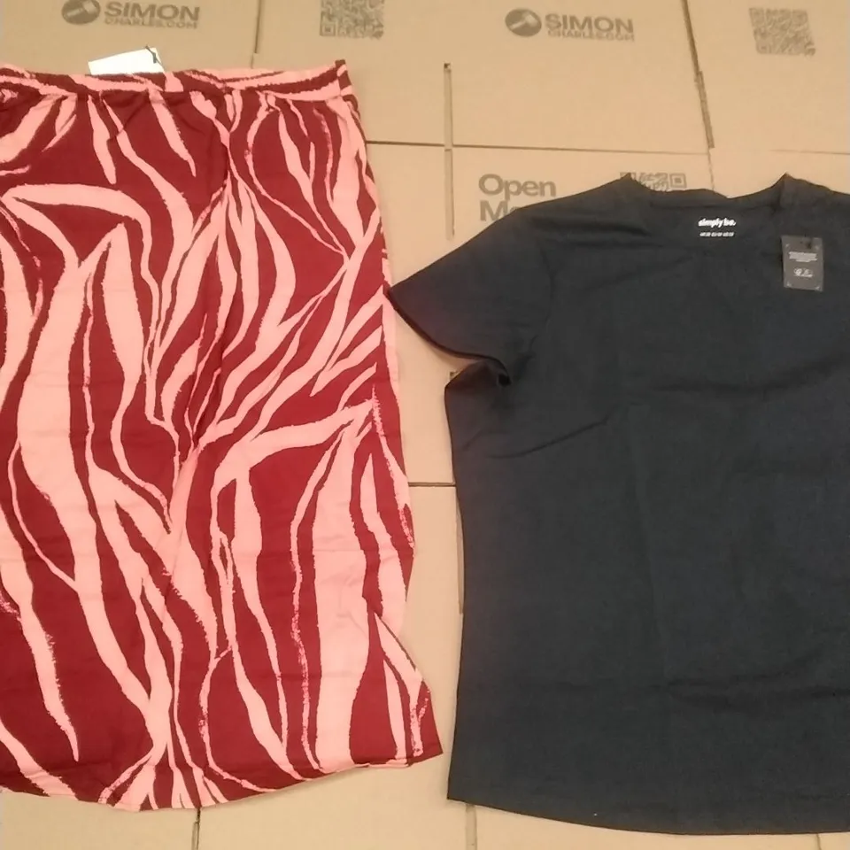 PALLET OF BRAND NEW WOMENS QUALITY DESIGNER CLOTHES APPROXIMATELY 110 TO INCLUDE; SHIRTS, TOPS, SKIRTS ETC