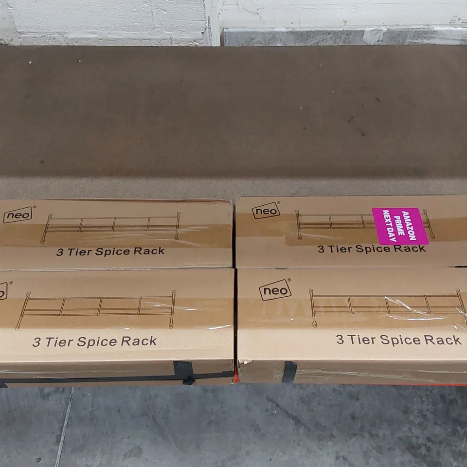 LOT OF 4X BOXED NEO 3-TIER SPICE RACKS (4 BOXES)