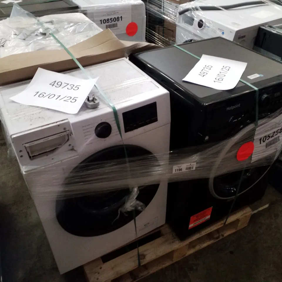 PALLET OF APPROXIMATELY 4 UNPROCESSED RAW RETURN WHITE GOODS TO INCLUDE;