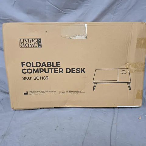 LIVING HOME FOLDABLE COMPUTER DESK – BOXED