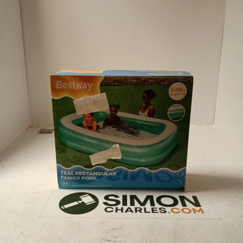 Bestway Teal Rectangular Family Pool – 2.00m