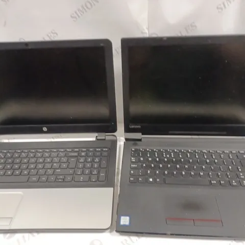 LOT OF 2 ASSORTED LAPTOPS TO INCLUDE LENOVO V110 AND HP 355 G2