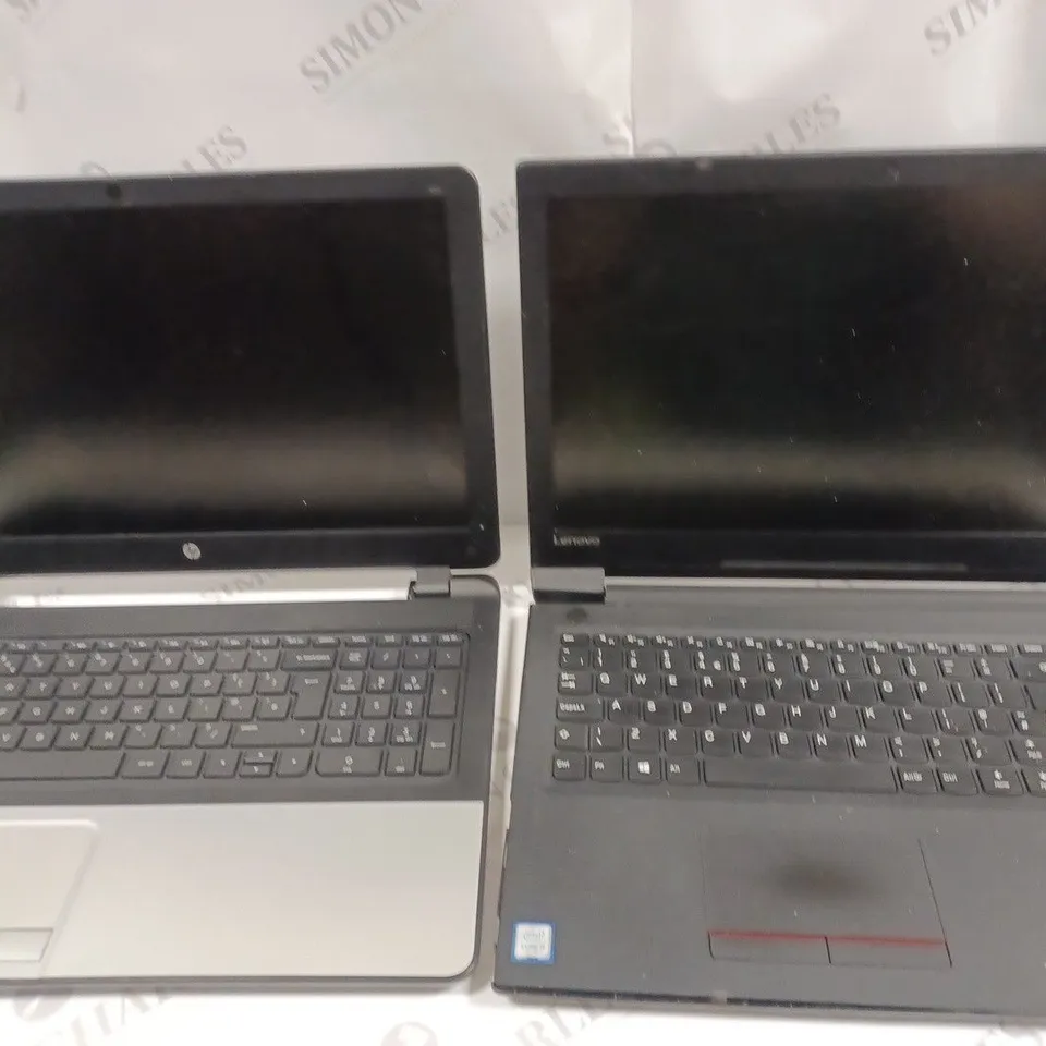 LOT OF 2 ASSORTED LAPTOPS TO INCLUDE LENOVO V110 AND HP 355 G2
