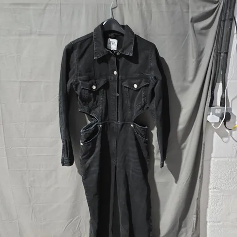 ZARA BLACK DENIM JUMPSUIT β WOMEN'S, SIZE L (EU 38)