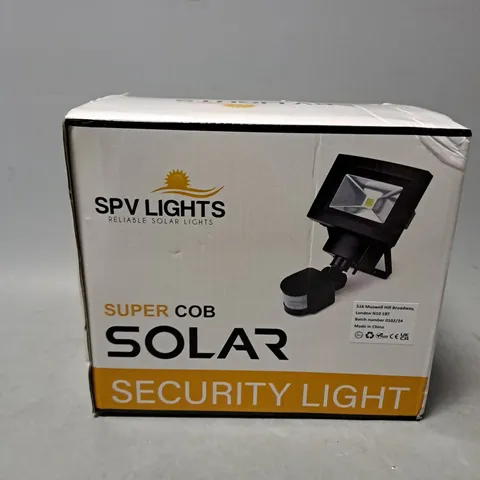 BOXED SPV LIGHTS SUPER COB SOLAR SECURITY LIGHT 