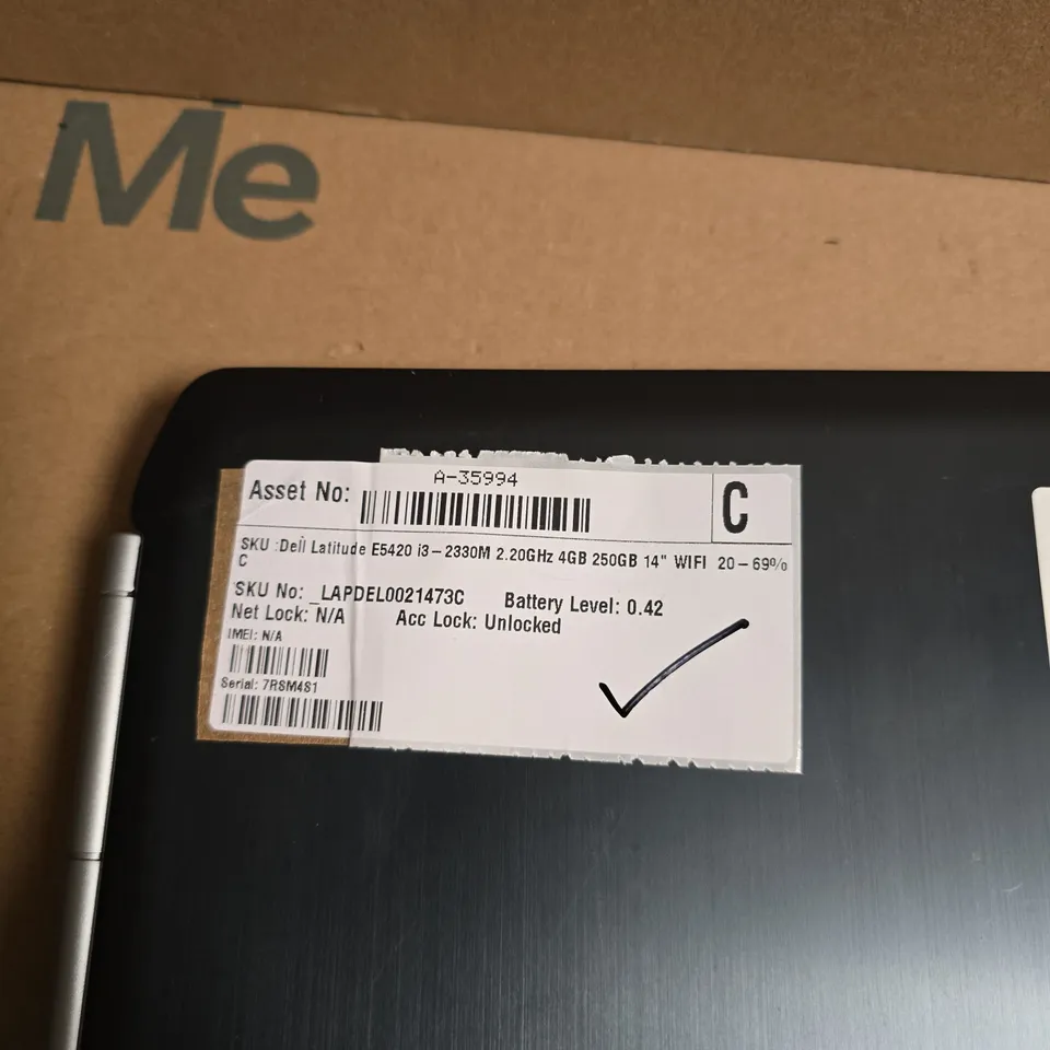 DELL LATITUDE E5420 LAPTOP – INTEL CORE I3-2330M @2.20GHZ, 4GB RAM, 250GB HDD, 14-INCH DISPLAY, WIFI